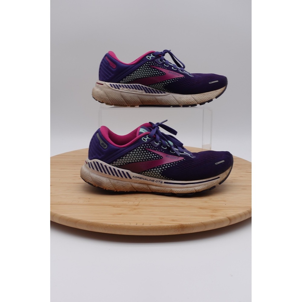 Brooks Adrenaline GTS 22 Shoes Womens Size 8 39 Purple Mesh Running Sneakers